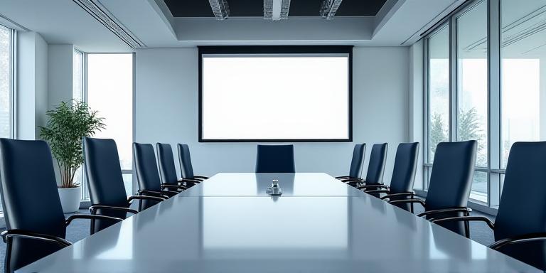 Clean corporate office conference room